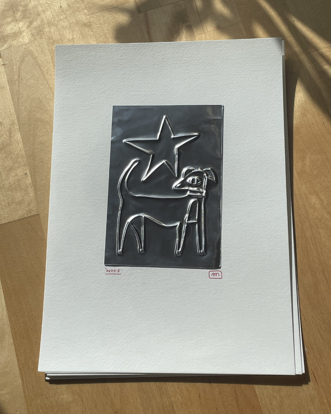 'Dog' A4 Embossing