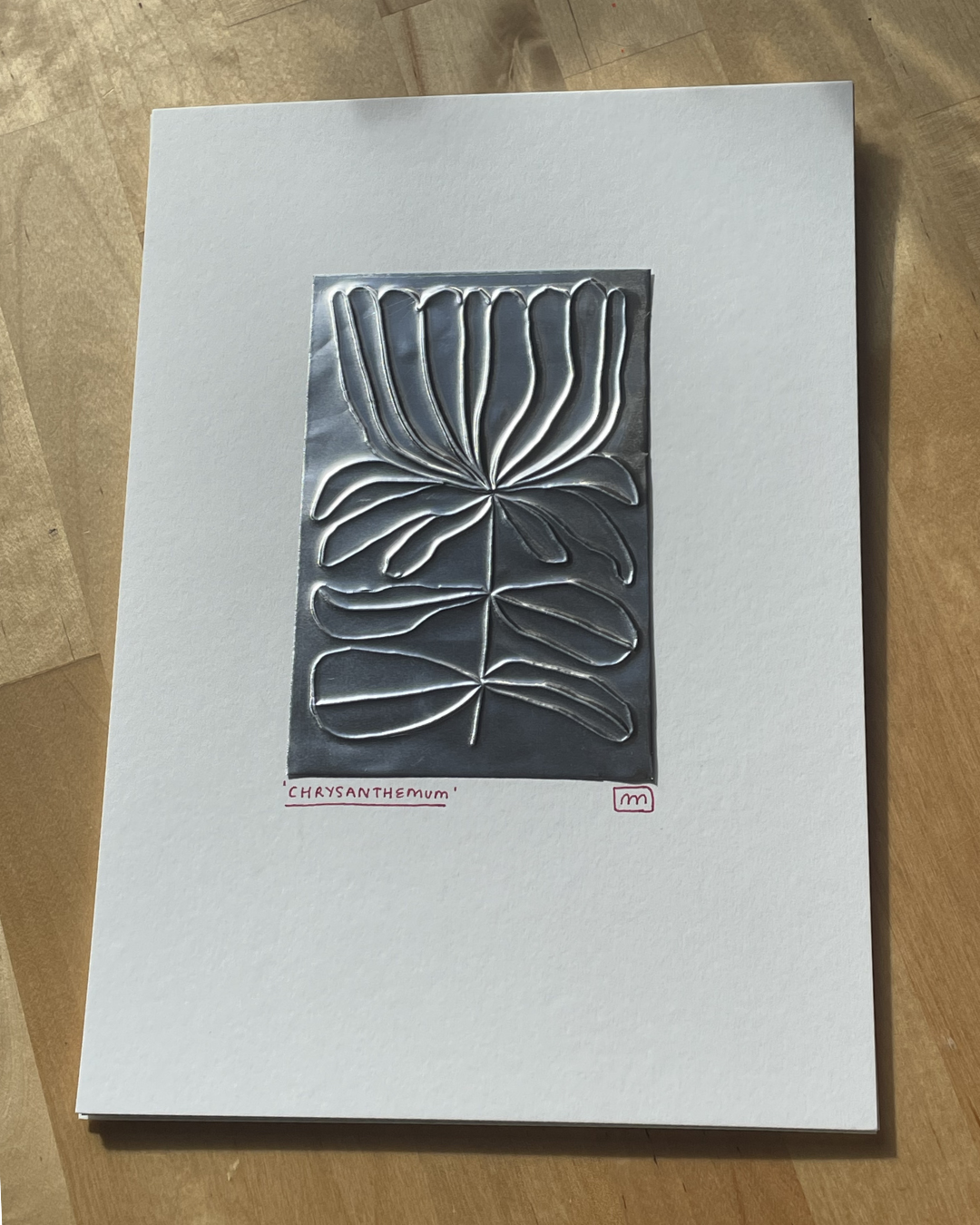 'Chrysanthemum' A4 Embossing