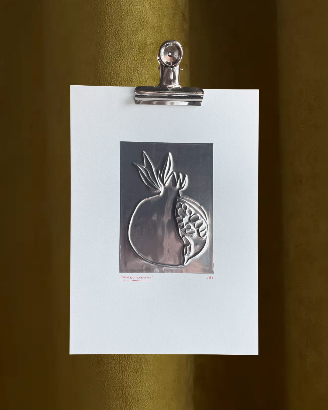 'Pomegranate' Hand Embossed Artwork