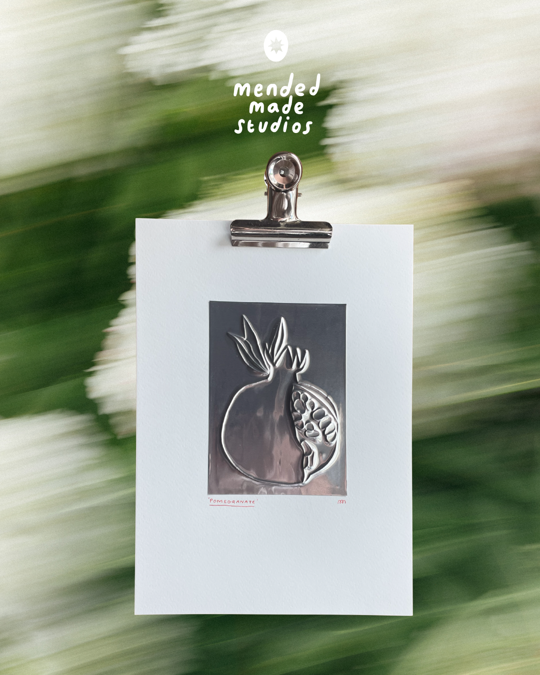 'Pomegranate' Hand Embossed Artwork