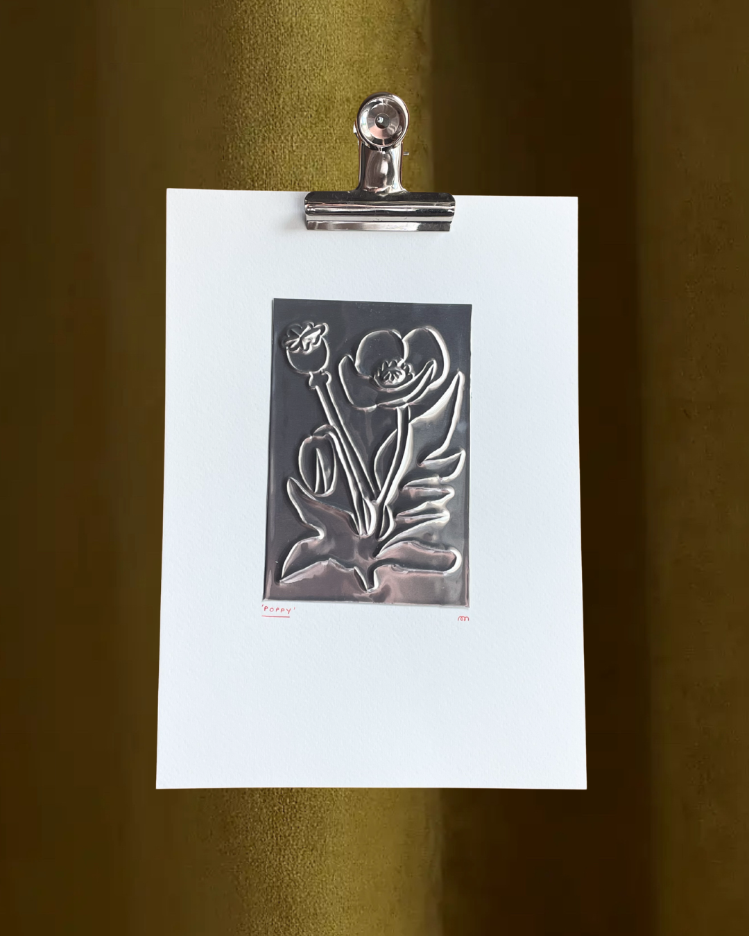 'Poppies' Hand Embossed Artwork