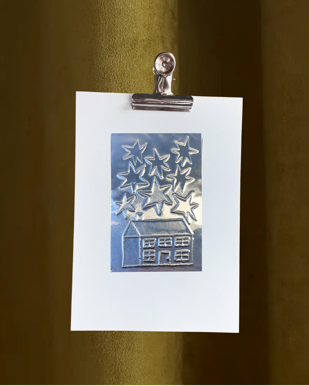 'Our House' Hand Embossed Artwork