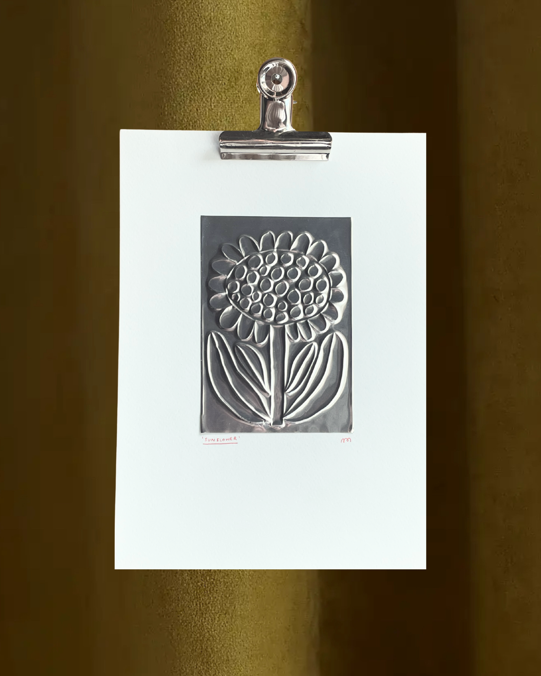 'Sunflower' Hand Embossed Artwork